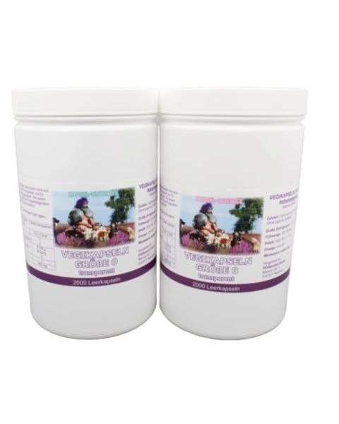 Leere Kapseln, Grösse 0, 2000 Vegikapseln Transparent - RF